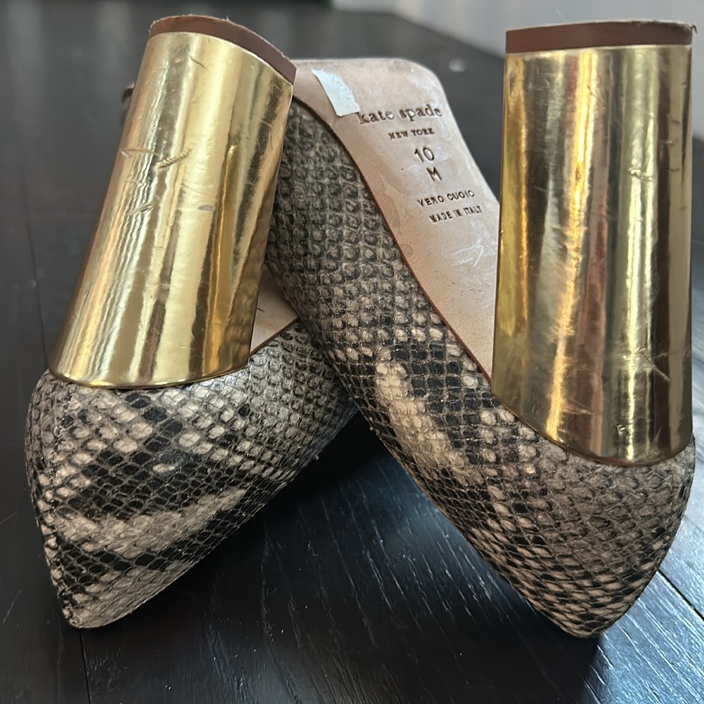 Kate Spade Python Chunky Heels - image 4